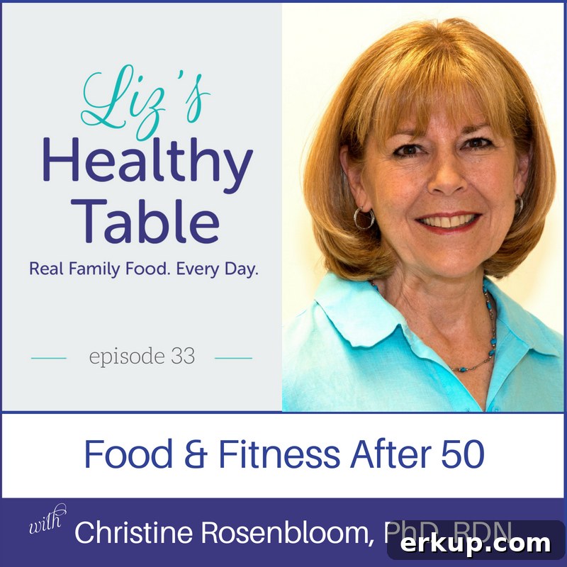 Food & Fitness After 50 via LizsHealthyTable.com #podcast