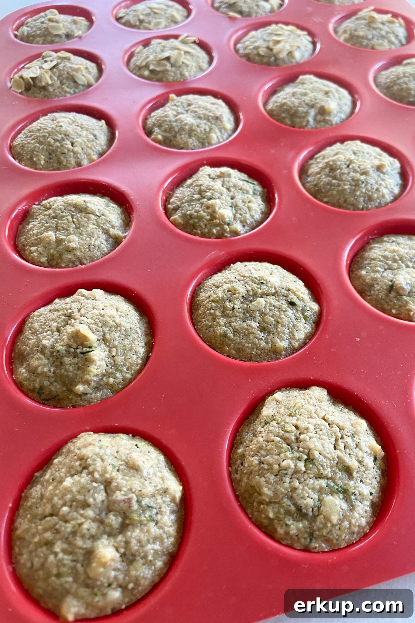 Gluten free zucchini muffins baked
