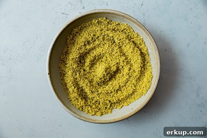 Ground Pistachios in Bowl