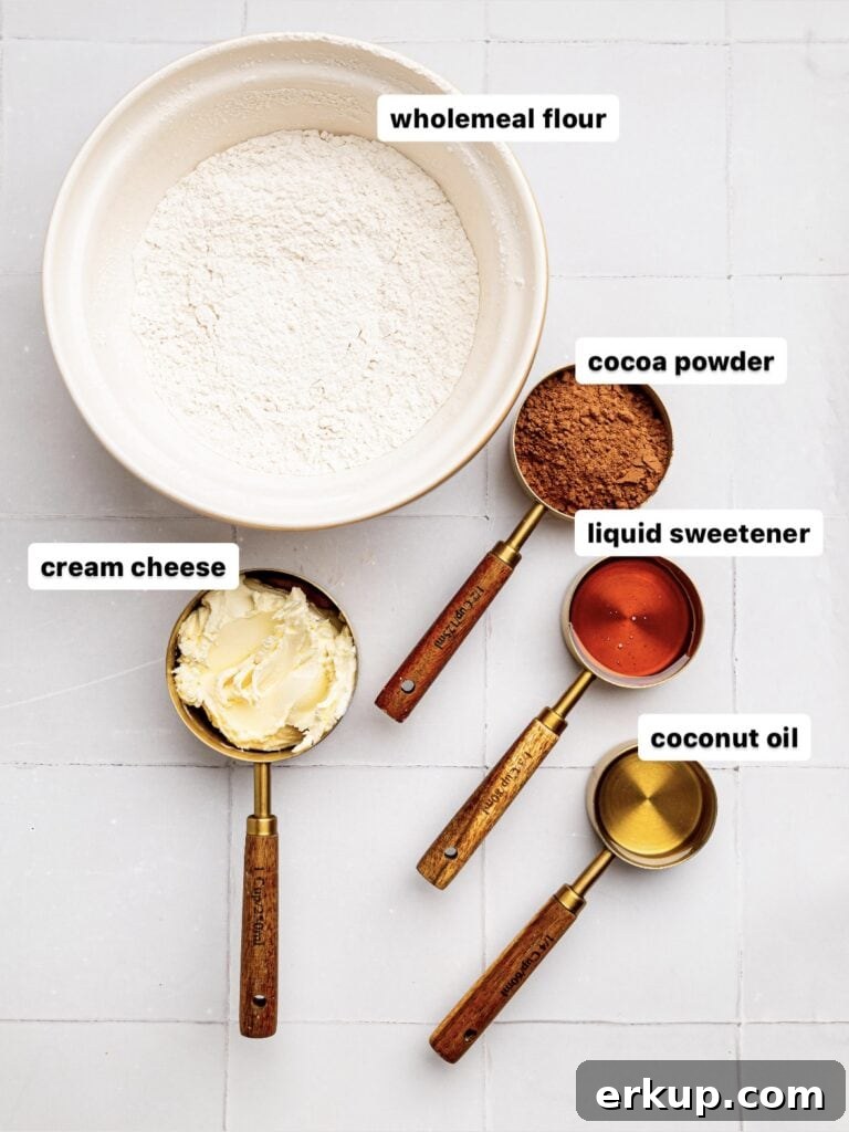 Homemade Oreos: 5-Ingredient Recipe 5 Healthy Oreos ingredients in measuring cups.
