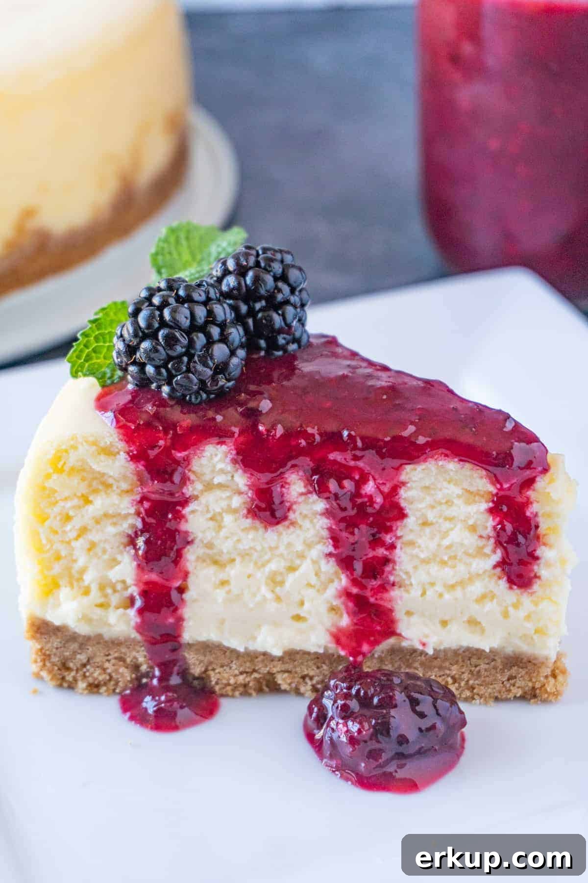 White Chocolate Cheesecake side picture
