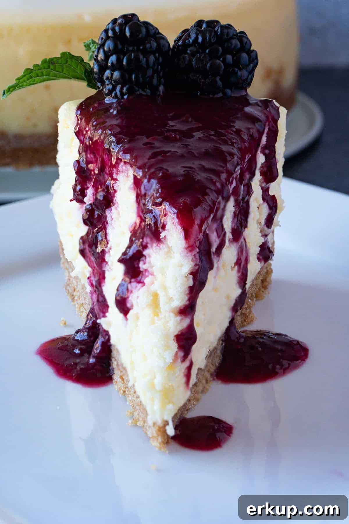 White Chocolate Cheesecake close up
