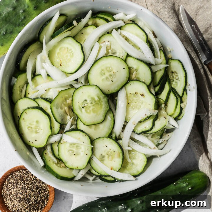 Cucumber Salad with Vinegar Dressing