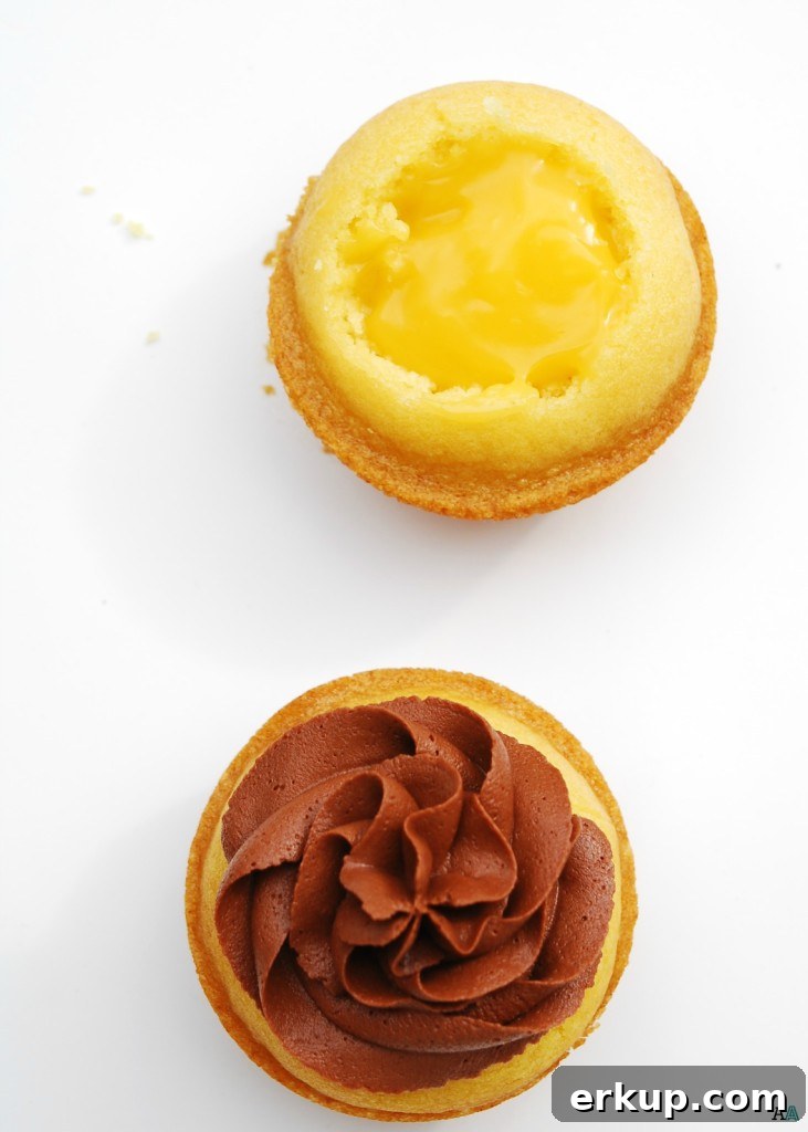 Boston Cream Pie Cupcakes before and after frosting
