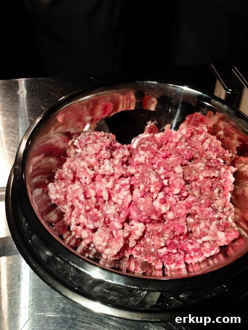 Ground pork and seasonings to make this sage sausage recipe.