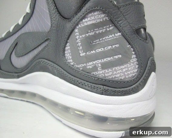 Nike LeBron VII Air Max in Cool Grey and White 8 Nike Air Max LeBron VII
