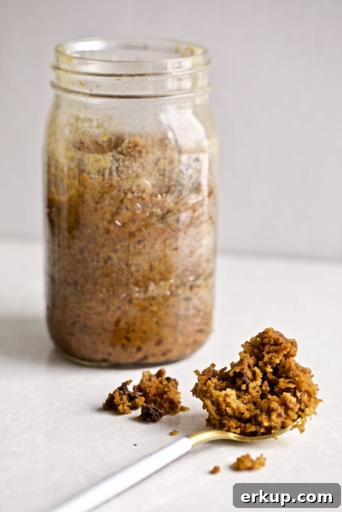Steamed Carrot Pudding in a jar
