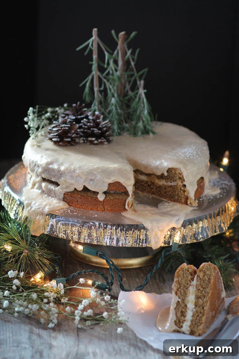 PaleOMG Eggnog Gingerbread Cake