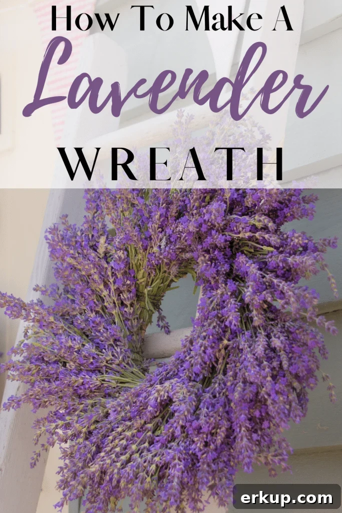 lavender wreath with text