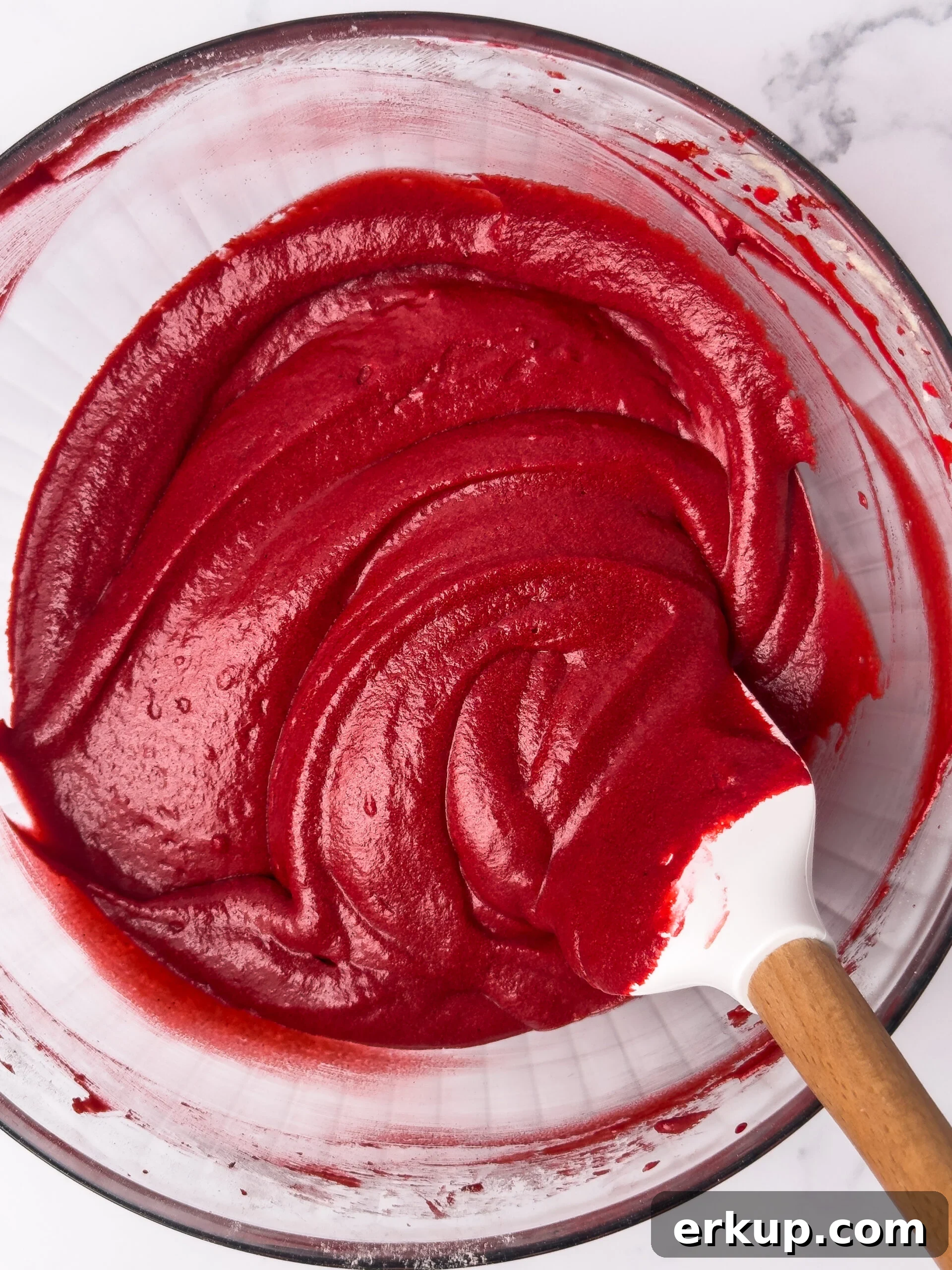 Mixing the batter