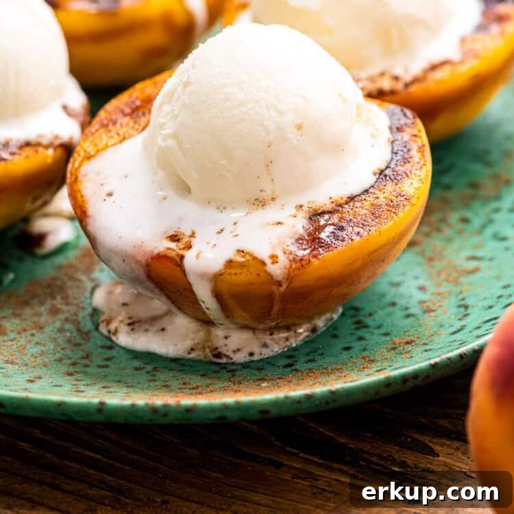 Grilled Peaches Square Cropped Image