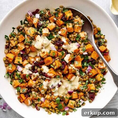 A bowl of sweet potato salad