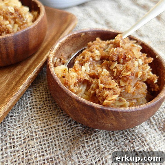 boozy shredded apple crisp